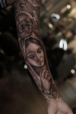 Religious Black and grey tattoo @luisd_art