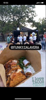 Funky Calavera one year anniversary as a food truck! True lock Fort Worth gem!