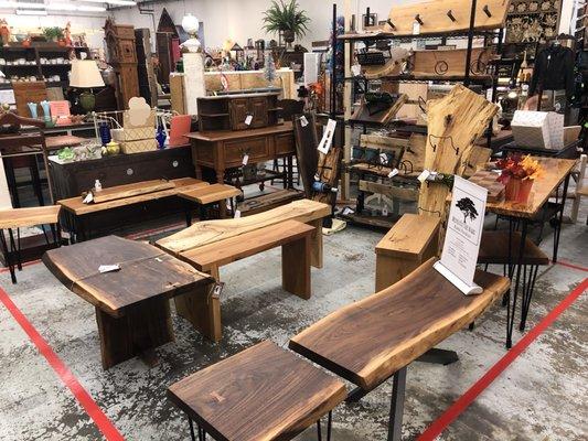 Handmade live edge furniture