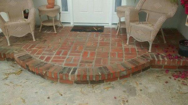 Brick front landing