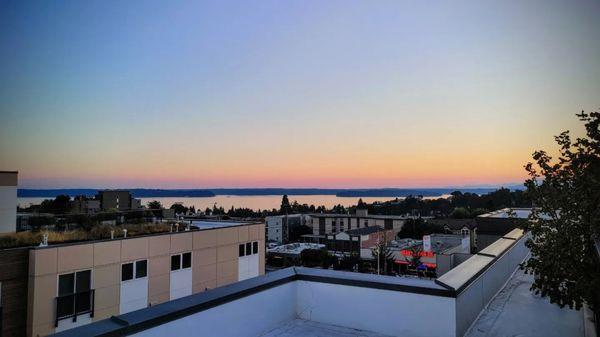 View from the roof top facing the Puget Sound.