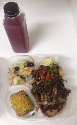 Yes ya'll!! They do vegan jerk chicken!!