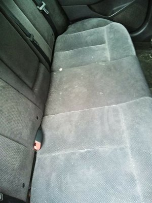 Before, interior auto detailing