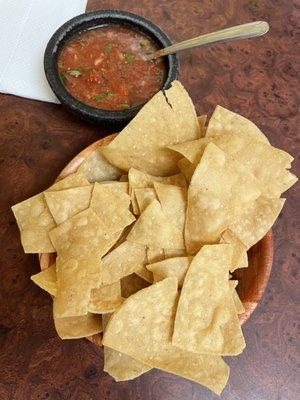 Complimentary chips and salsa (salsa was not hot at all...)