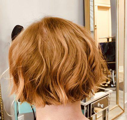 Very fine thin Hair created a beautiful cut and color