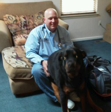 Dr. Dave with Snickers