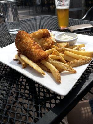 Fresh and perfectly cooked and seasoned fish and chips