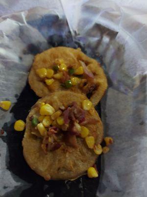 Great lunch with fried green onions as our appetizer.