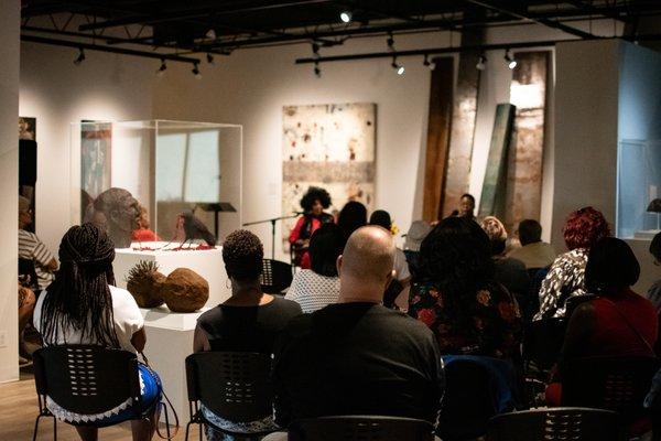 Live  poetry reading and book signing with author and poet Semaj Brown and Dr. Erica Britt, August 2019.