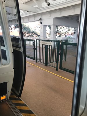 Grand Floridian monorail station resort entrance!