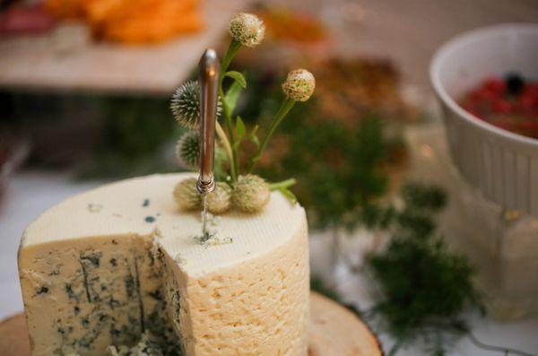 detail of the cheese table set up by Ashley and her team (photo © breanne furlong)