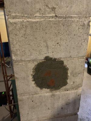 Chimney mortar patch