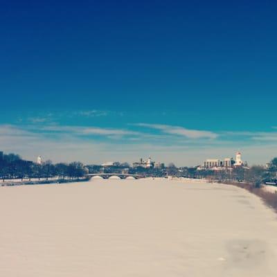 View from the bridge in Winter