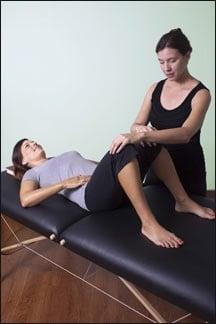 Alexander Technique "table- work" relieves back pain, and helps the student learn how to be more present in their body.