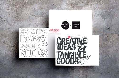 Pack of 3 Matte Postcards, All featuring an illustrative lettering/type treatment.