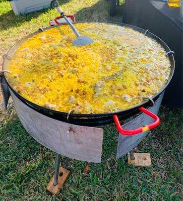 Homemade paella