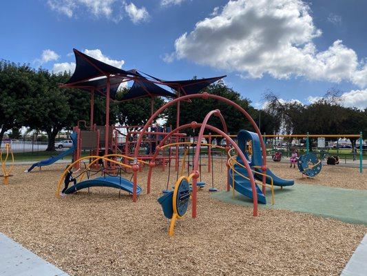 Renovated playground equipment