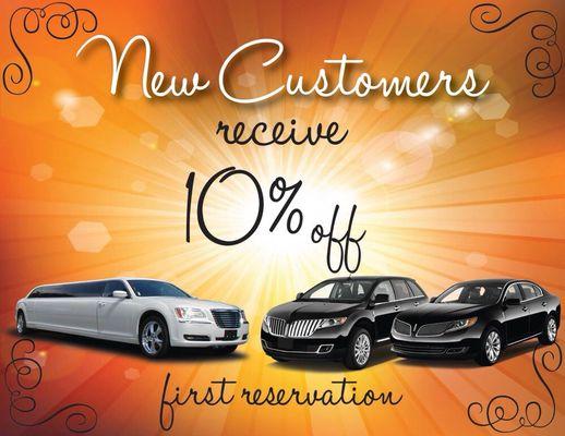 New customers receive 10% off first booking!