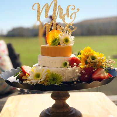 Wedding Grazing Table,  "Brie & Gouda" wedding cake