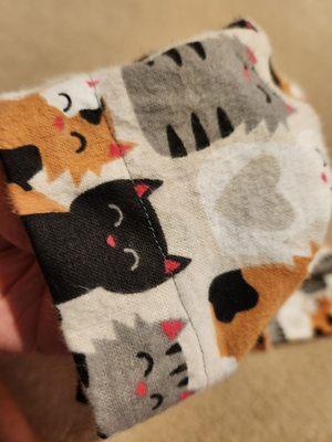 Bottom cuff of pj pant ... along with the cute kitty print