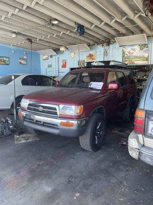 My truck in their bay