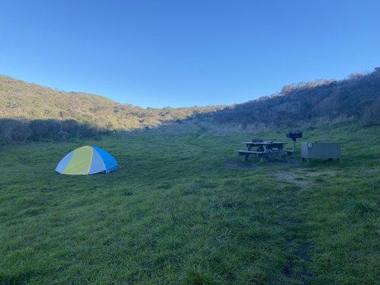 Camp 10 with my tent