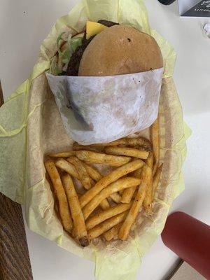 Burger and frys