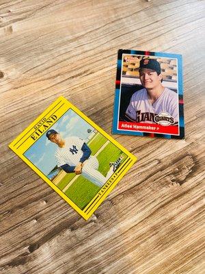 Baseball cards for coasters