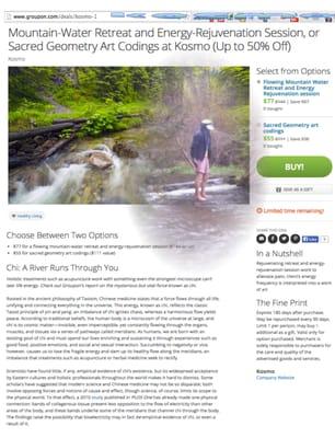 groupon flowing water enhancement retreat deal