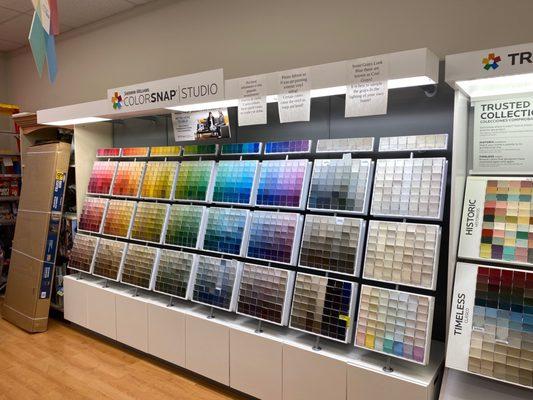 Paint colors to choose from.