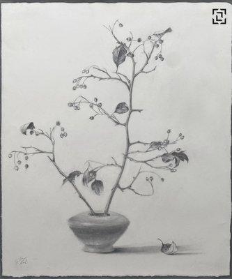 Branch and Berries, by Jessica Dalrymple, original drawing and prints