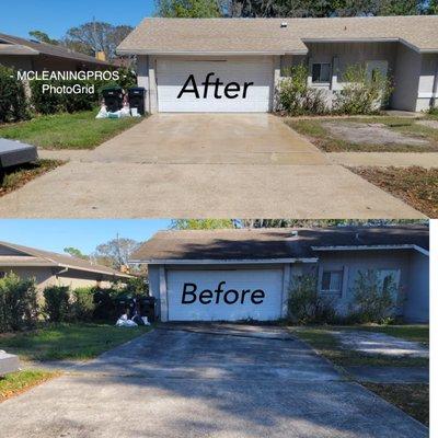 Driveway Before and after pictures.