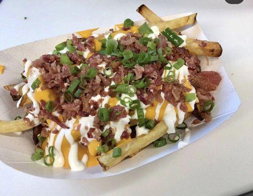 Loaded fries!! Enough toppings for each fry