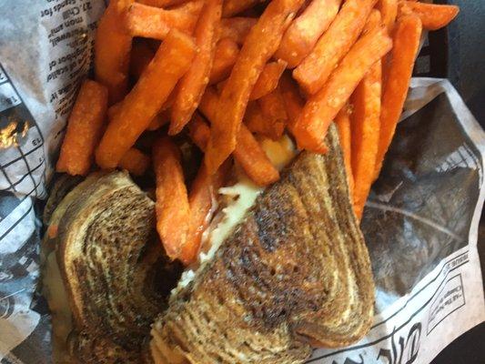 Rachel with sweet potato fries