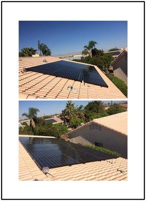 24 Sunpower 345 panels with invisi-mount rails in Plam Spring