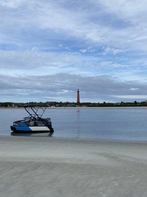 Ponce inlet lighthouse , seadoo switch boat