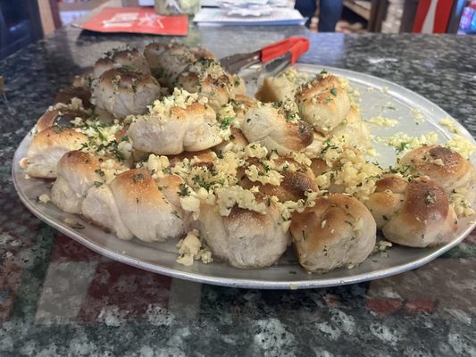 Perfection is these garlic knots.