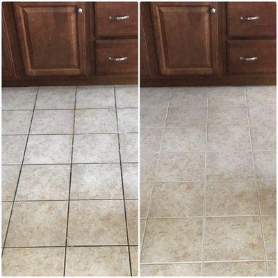 Before and After Tile and Grout Cleaning