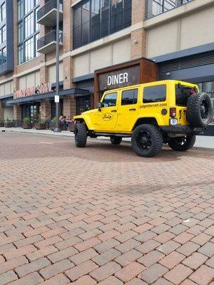 The Snip Jeep outside punch bowl social in Cleveland