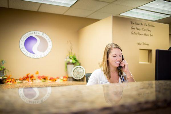 Jessica at the Front Desk.