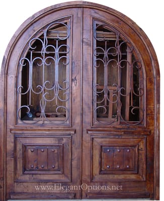 Unique solid wood Spanish style rustic doors and entryways