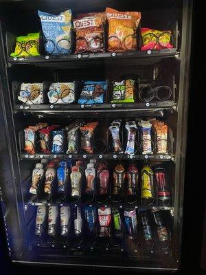 Protein snacks in the vending machine!