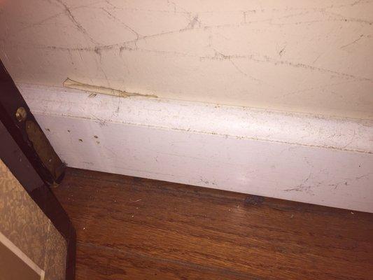 Dusty baseboards