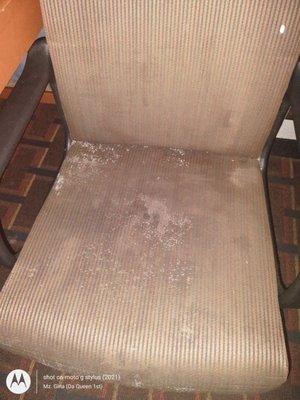 Mildew and mold all over chair