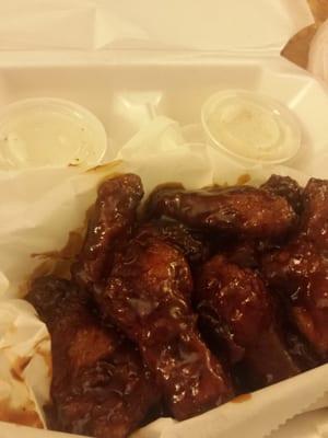 Honey bbq wings....to go