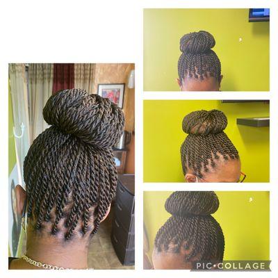 Up do Senegalese twist