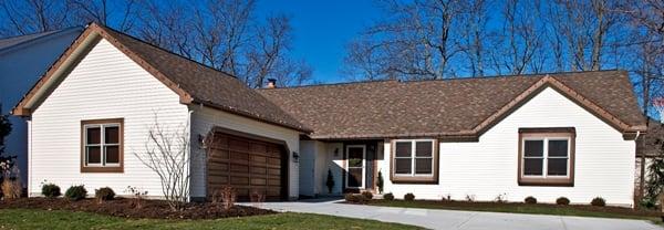 Completed restoration on house severely damaged by fire.