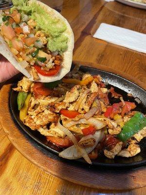 Chicken Fajitas Seafood Fajitas