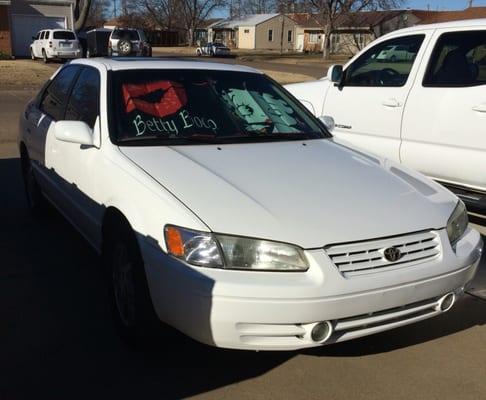 Brian did a good job repainting our 1998 Camry. Great job Brian.