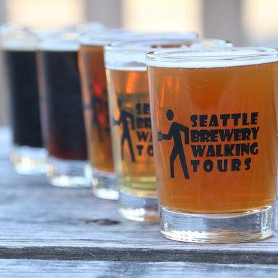 A wide variety of beers at Seattle Brewery Walking Tours